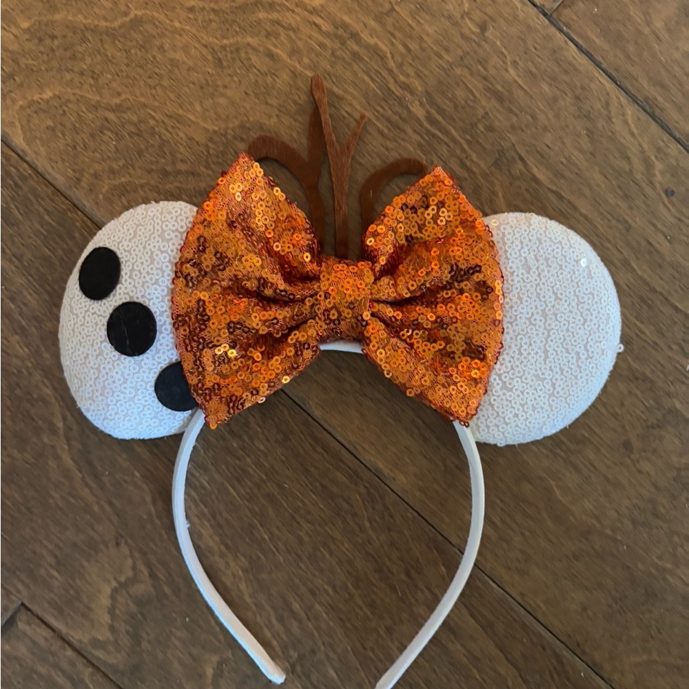 Orange Sequin Bow Kids Costume Headband
